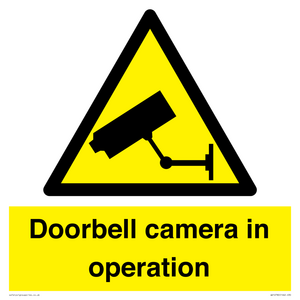 Doorbell camera in operation